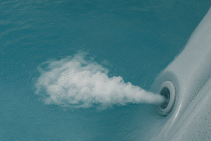 hot tub jet spraying in the water