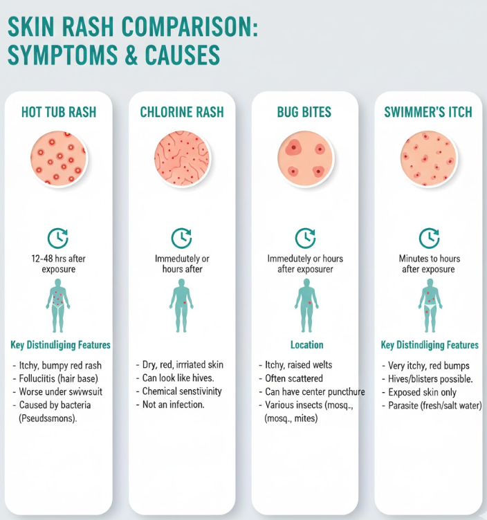 Hot Tub Rash vs Bug Bites