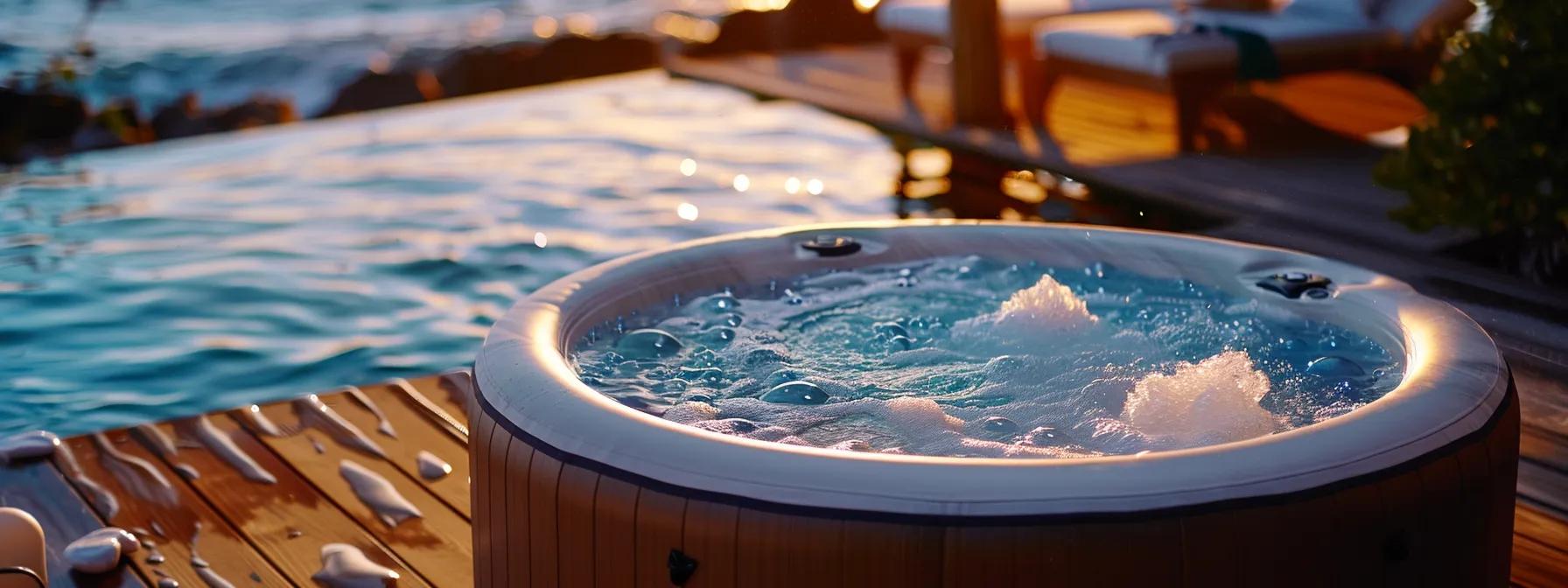7 Different Types of Hot Tubs Explained for Buyers 3 portable hot tub on deck
