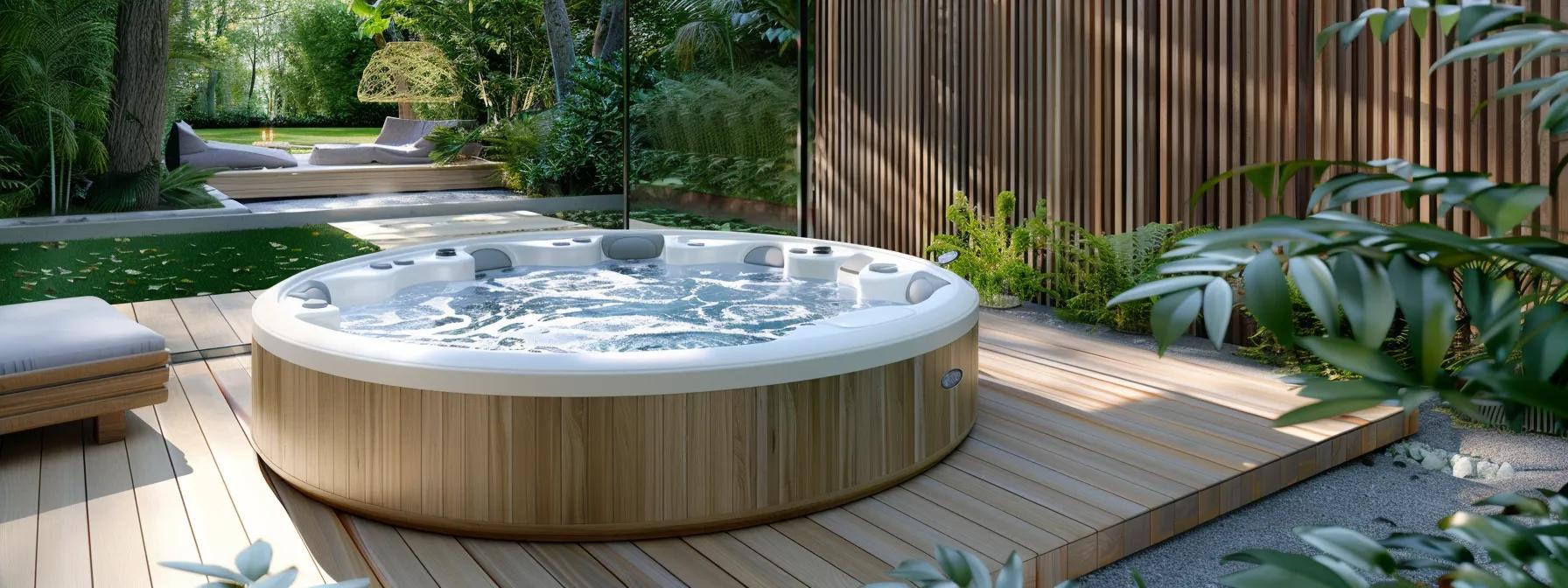 7 Different Types of Hot Tubs Explained for Buyers 6 acrylic hot tub family garden