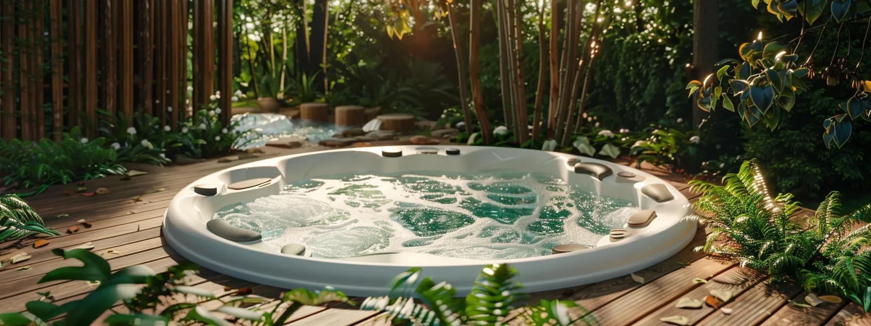 7 Different Types of Hot Tubs Explained for Buyers 8 rotationally moulded hot tub in garden on decking