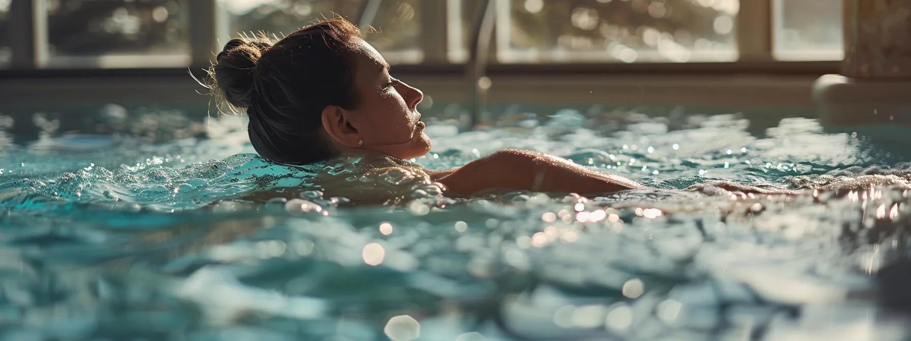 7 Different Types of Hot Tubs Explained for Buyers 7 exercise swim hot tub with person swimming