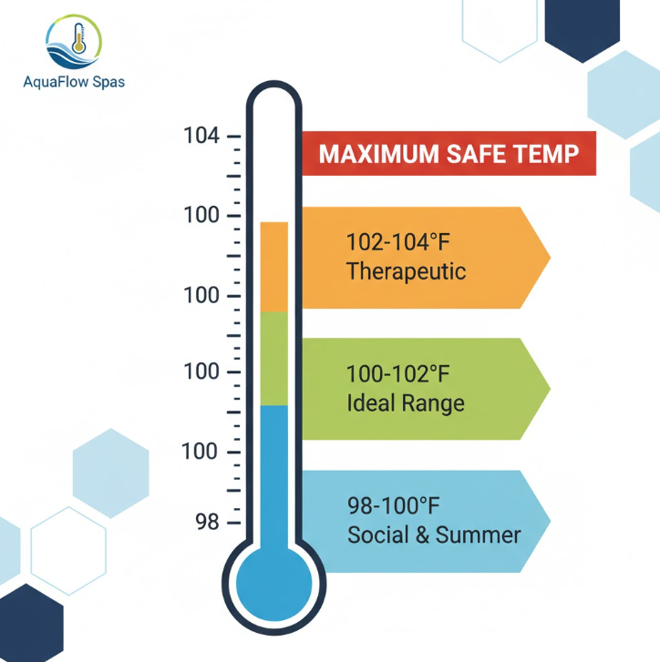 what temp for hot tub