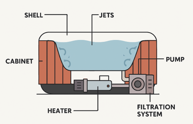 Ground Hot Tub Core Components
