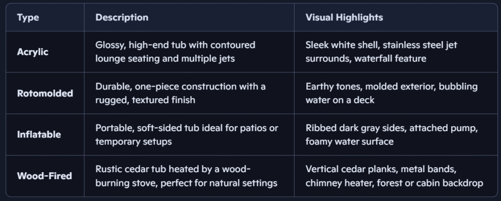 Types of Above Ground Hot Tubs