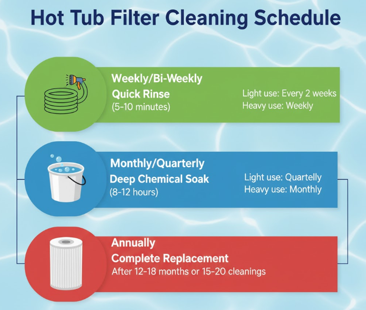 How to Clean a Hot Tub Filter: The Definitive Guide for Crystal Clear Water 3 Clean Your Hot Tub Filter A Simple Schedule