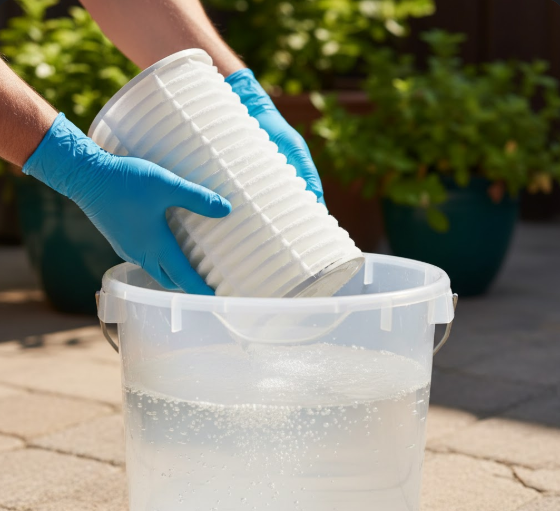 How to Clean a Hot Tub Filter with Vinegar