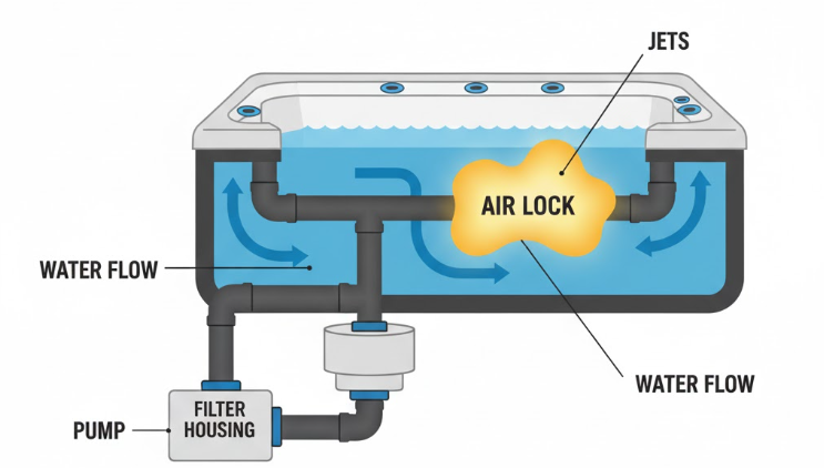 Understanding and Fixing a Hot Tub Overflow: A Complete Guide 3 Air Lock in Plumbing or Pumps Hot Tub Overflow