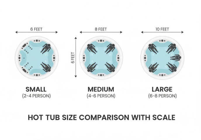 Standard Hot Tub Dimensions by Person Capacity
