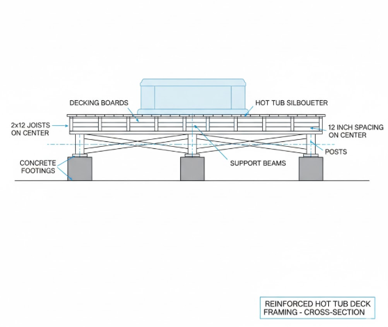 Hot Tub Deck Ideas: 35+ Designs, Costs & Planning Guide 3 Essential Deck Framing and Support Requirements