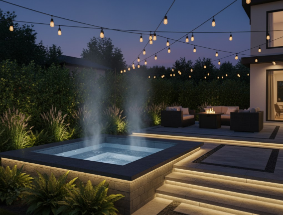 The Ultimate Guide to Creating the Perfect Patio and Hot Tub Oasis 4 Integrating Lighting, Sound, and Landscaping Patio and Hot Tub Oasis