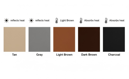 Hot tub replacement cover color options with heat reflection properties