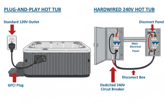 Power Requirements and Installation hot tub