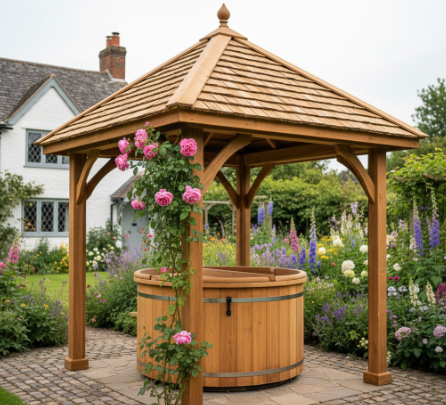 Wooden hot tub Gazebos and Timber Structures 