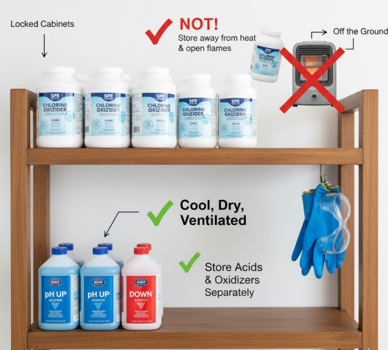 Safe Storage of Hot Tub Chemicals