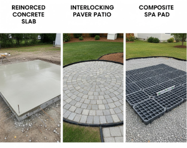 Foundation Essentials: Concrete Slab vs. Paver Patio vs. Spa Pad