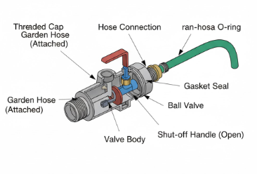 Method One: Draining with the Built-In Drain Valve Using Gravity