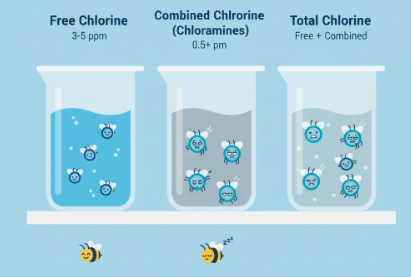 Free Chlorine vs Combined Chlorine vs Total Chlorine Explained