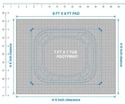 Matching the Pad to Your Tub's Footprint