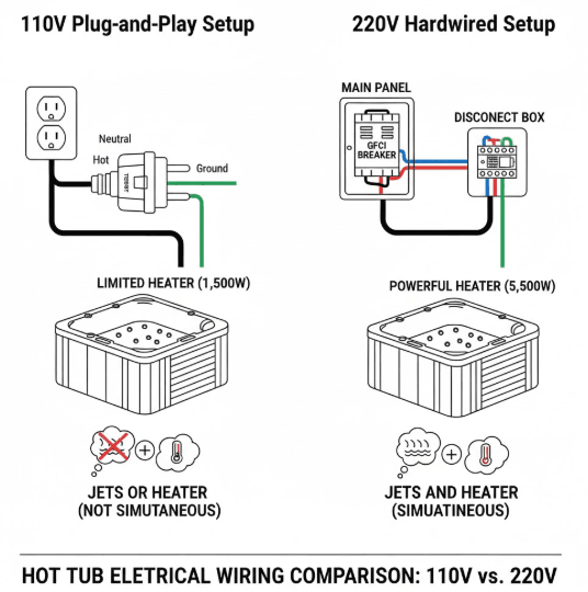Electrical Requirements and NEC Codes of hot tub