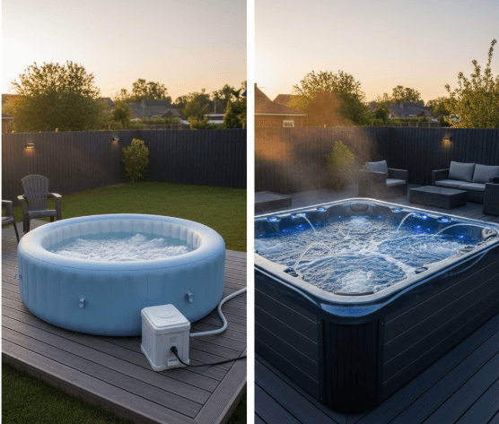 Inflatable Spas vs. Permanent Acrylic Models