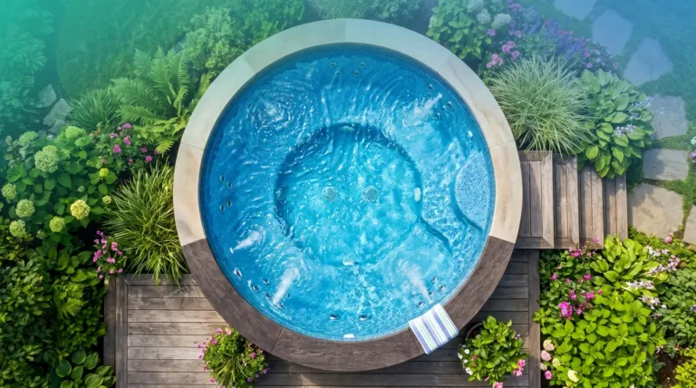 Home 3 Crystal-clear hot tub water with active jets showing ideal clean water maintenance