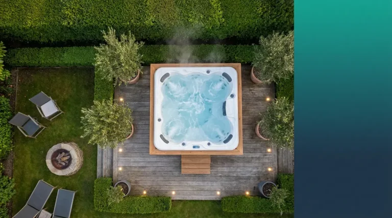 How much do hot tubs cost UK — premium outdoor hot tub on garden decking in 2026