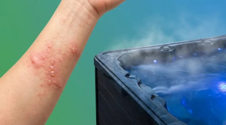 Home 1 Hot tub with poison ivy rash on forearm showing why heat worsens itching